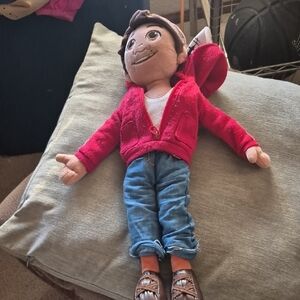Disney Plush Toy with Red Jacket and Blue Jeans